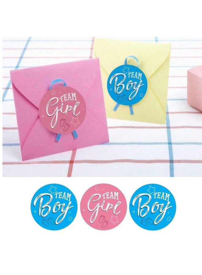 JAYATO 500 PCS Gender Stickers for Boys and Girls, 2.5 cm Detachable Waterproof Round Labels for Gender Reveal Party - Image 2
